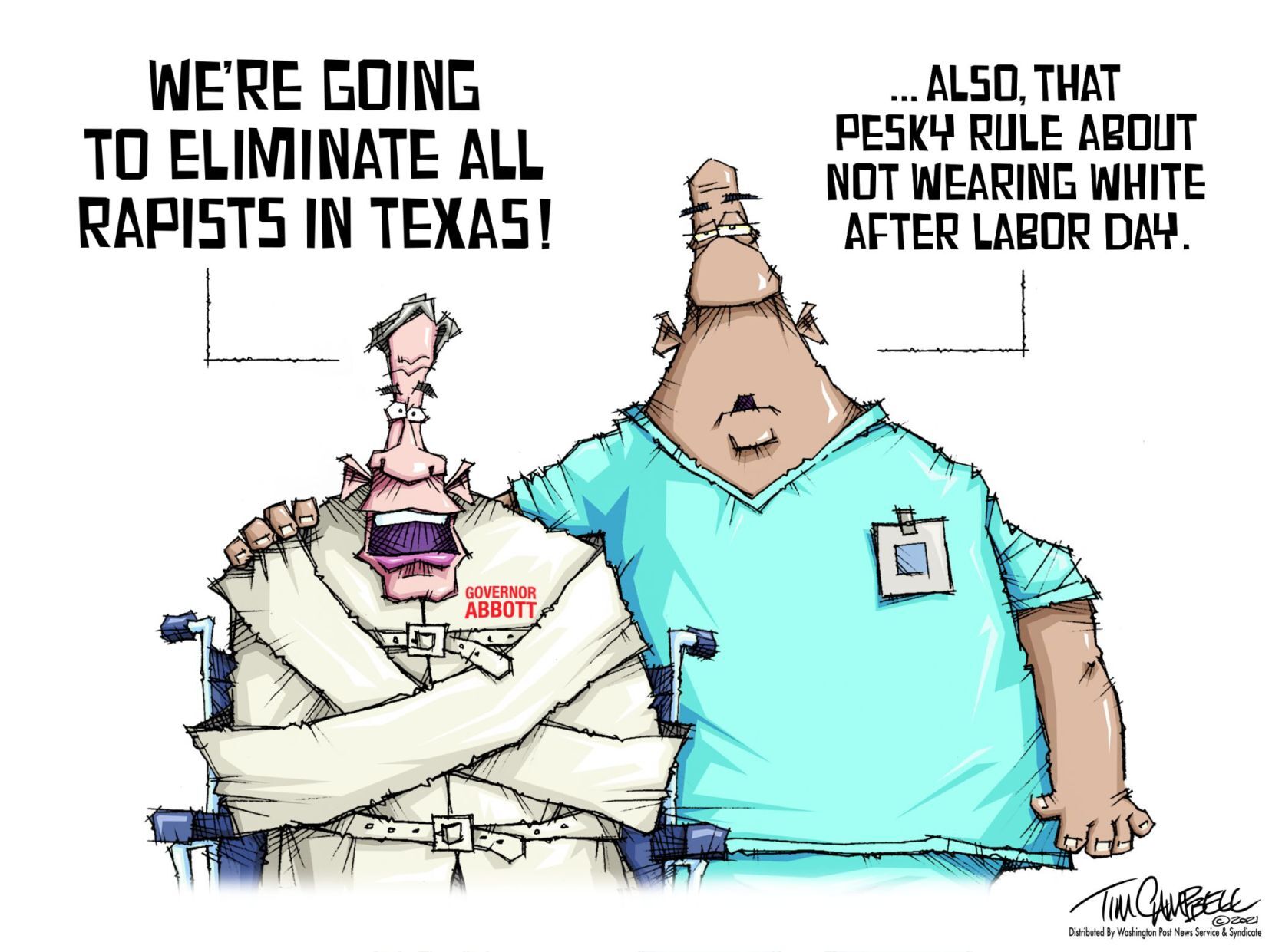 Tim Campbell cartoon